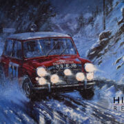 Paddy Hopkirk wins the monte carlo rally in his famous Mini Cooper S