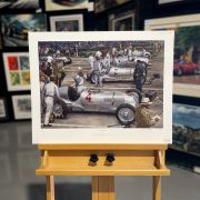 Mercedes Benz and Auto Union “Silver Arrows” at the Donington 1937 British Grand Prix fine art print by James Dietz