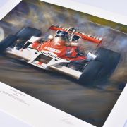 DEFENDING CHAMPION – James Hunt Tribute Art Prints by Paul Dove