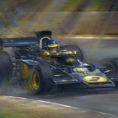 RACING WITH STYLE – Ronnie Peterson Tribute – Framed Limited Edition Print by Paul Dove