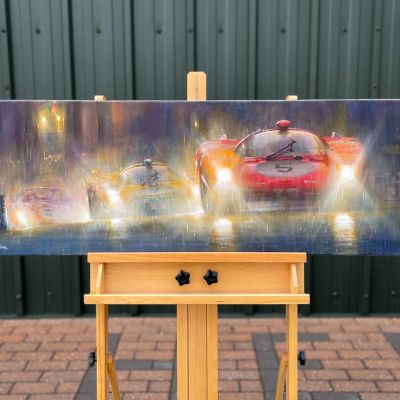 THRILL OF THE CHASE – Ferrari 512S Le Mans – Original Painting & Art Prints by Paul Dove