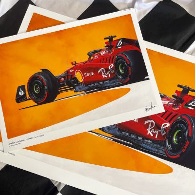 Charles Leclerc Ferrari 2022 F1 Limited Art Print by James Stevens