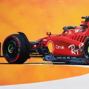 Charles Leclerc in his 2022 Ferrari Formula 1 car original painting by James Stevens