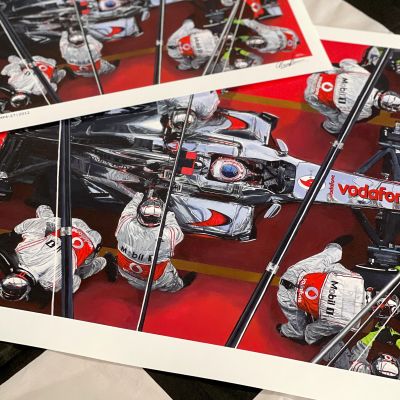 Jenson Button McLaren 2012 F1 Limited Art Print by James Stevens