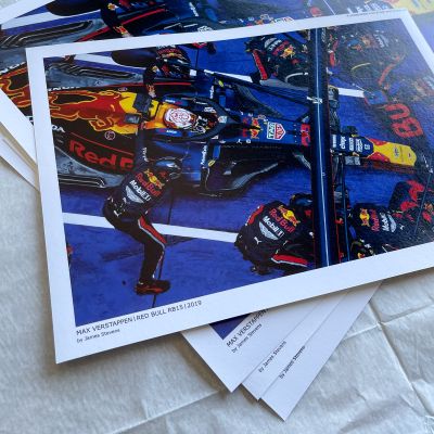 Max Verstappen Red Bull 2019 F1 Limited Art Print by James Stevens