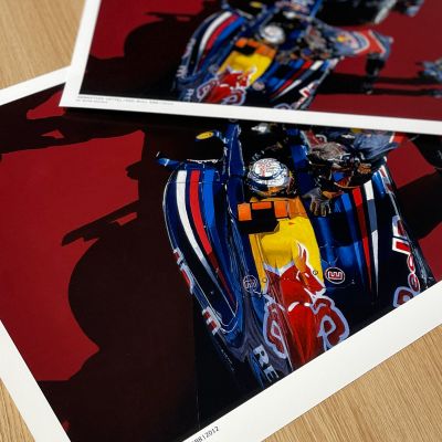 Sebastian Vettel Red Bull 2012 F1 Limited Art Print by James Stevens