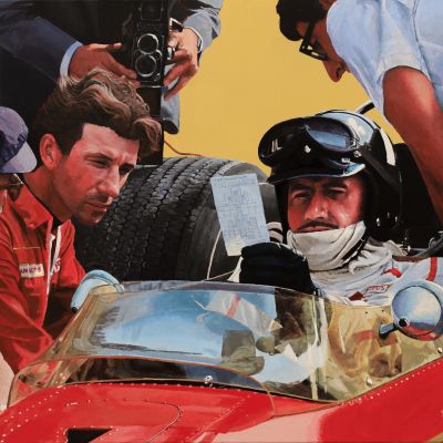 Graham Hill 1968 Lotus F1 Art Print by James Stevens