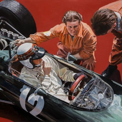 Jackie Stewart 1965 BRM F1 Art Print by James Stevens