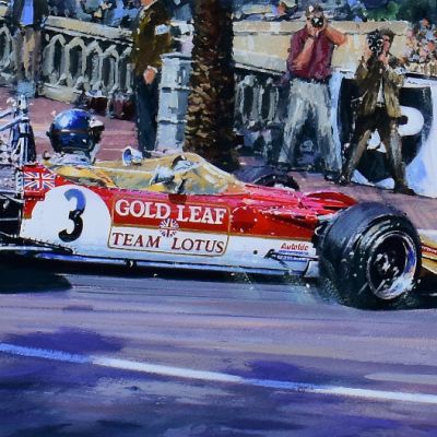 Last Lap Victory – Jochen Rindt – Framed Print by Nicholas Watts