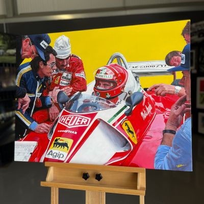 Niki Lauda 1976 F1 Original Painting by James Stevens