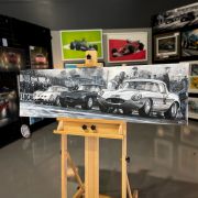 E-Types at Silverstone – Original Painting by Keith Burns