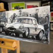 E-Types at Silverstone – Original Painting by Keith Burns