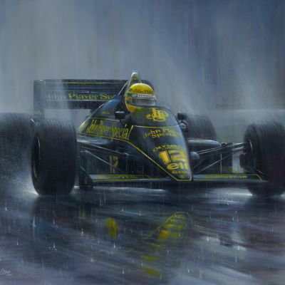 RAIN DANCER – Ayrton Senna Lotus 97T – Art Prints by Paul Dove