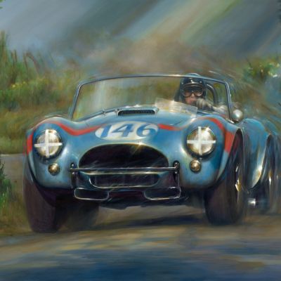 SHELBY COBRA 1964 – Dan Gurney Targa Florio – Original Painting & Art Prints by Paul Dove