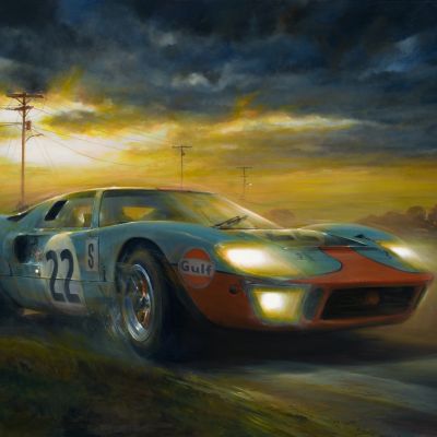 SEBRING SUNSET – Ford GT40 – Sebring 12 Hours Art Print by Paul Dove