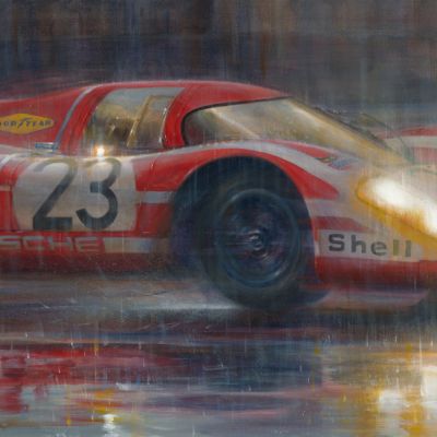 PORSCHE VICTORY – Porsche 917K Le Mans Art Prints by Paul Dove