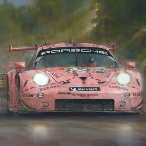 THE PINK PIG – Porsche 911 RSR – 2018 Le Mans GTE-Pro Class Art Prints by Paul Dove