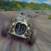 NAPIER RAILTON – Brooklands Vintage Racing – Original Painting by Paul Dove