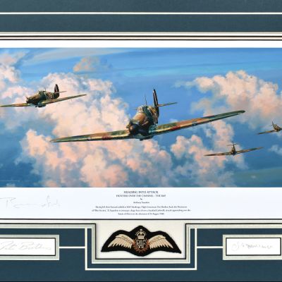 HEADING INTO ATTACK – RAF Hurricanes Battle of Britain Art Prints by Anthony Saunders