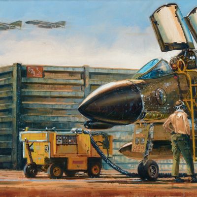 THE PHANTOMS OF UBON – Robin Olds F-4C Scat XVIII Vietnam War Art Prints by Keith Burns