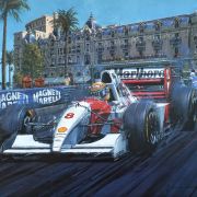 MASTER OF MONACO – Ayrton Senna 1993 Framed Art Print (w/ Senna Sig) by Nicholas Watts