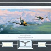 OUT OF THE BLUE – Luftwaffe Bf109 Battle of Britain Art Prints by Anthony Saunders