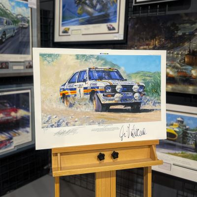 WORLD RALLY CHAMPIONS 1981 – Ari Vatanen Ford Escort RS1800 Limited Art Prints by Nicholas Watts