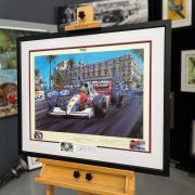 MASTER OF MONACO – Ayrton Senna 1993 Framed Art Print (w/ Senna Sig) by Nicholas Watts